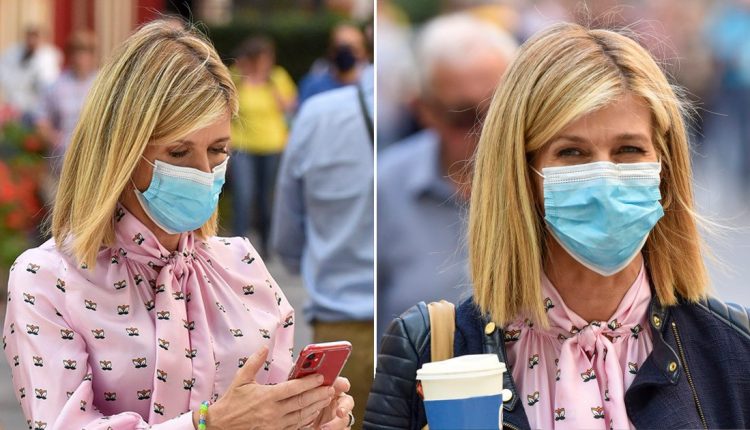 Kate Garraway gets her caffeine fix as she steps out after Wayne Lineker dad-bod debate