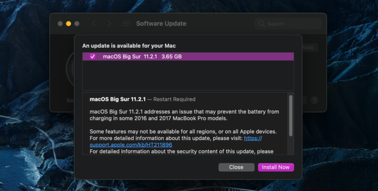 macOS Big Sur 11.2.1 addresses MacBook Pro charging issues