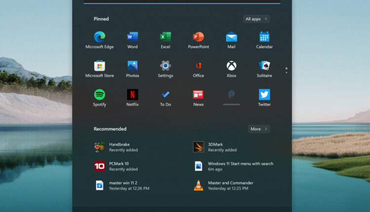 Windows 11 Build 22000.65 adds search to Start, brings back performance booster