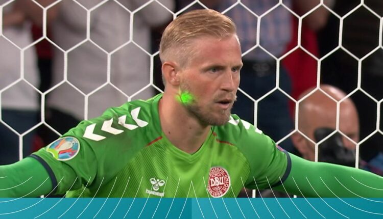 Euro 2020: Denmark’s Kasper Schmeichel targeted with laser before England penalty
