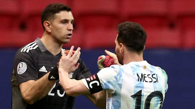 Copa America 2021: Argentina get past Colombia on penalties to set up final against Brazil