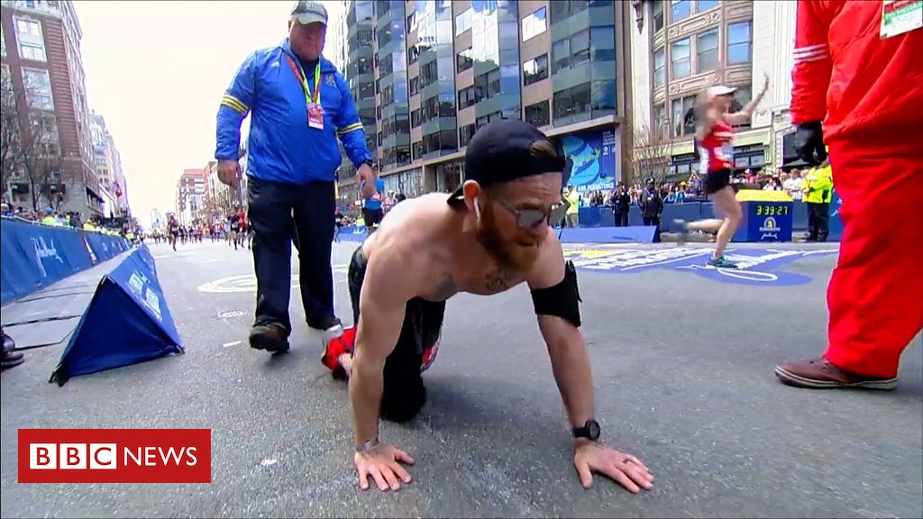 Marine crawls to finish Boston Marathon AVA360 Entertainment Community