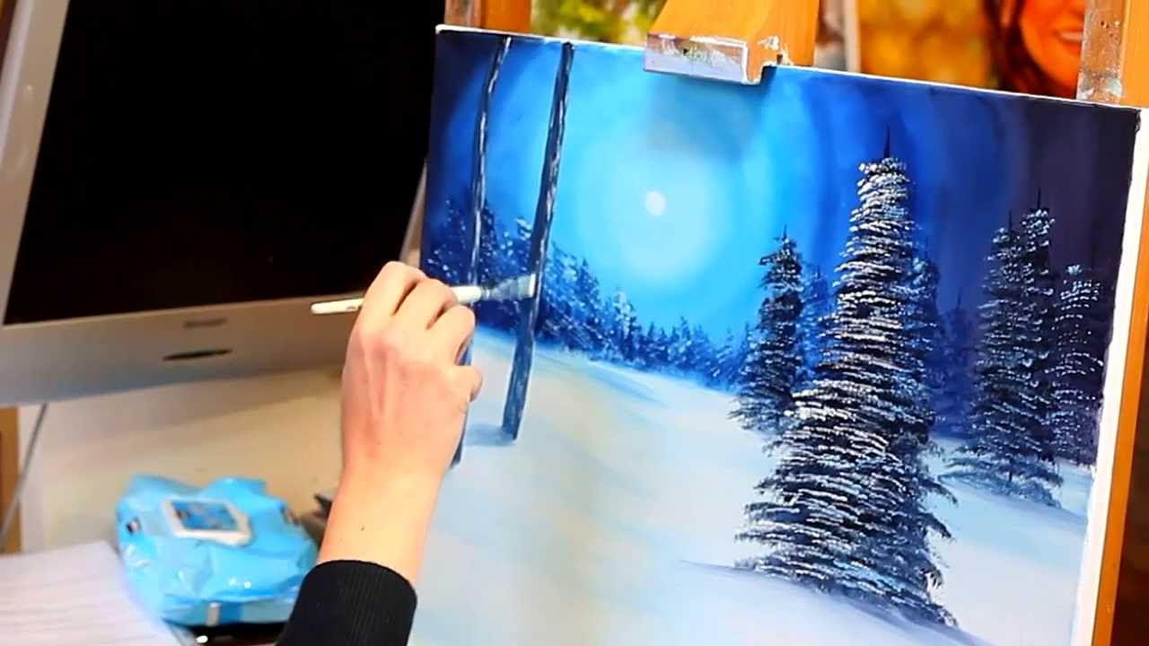 How To Acrylic Paint Christmas Scenery