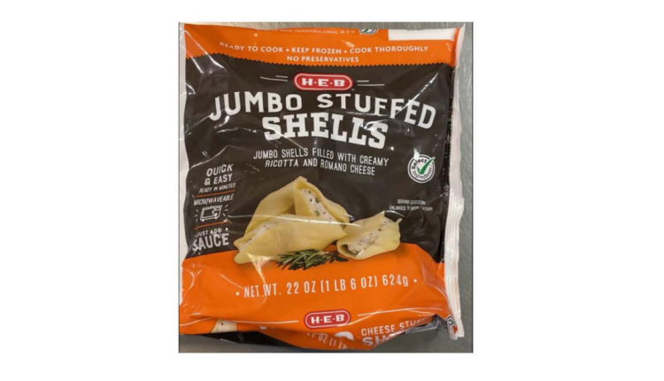 Jumbo Stuffed Shells recalled after consumer complaints of foreign materials
