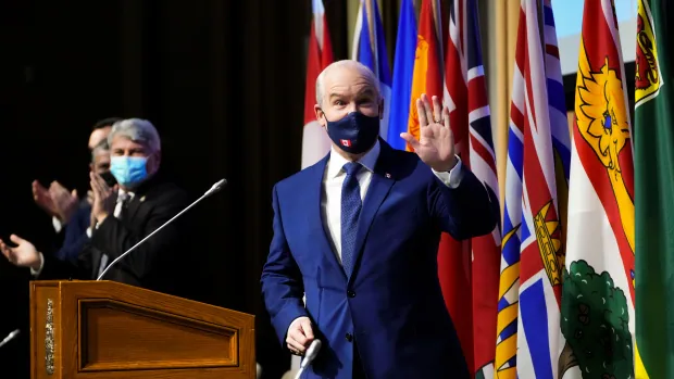 In a fiery speech, O’Toole says Canada is ‘drowning in debt and division’ on Trudeau’s watch